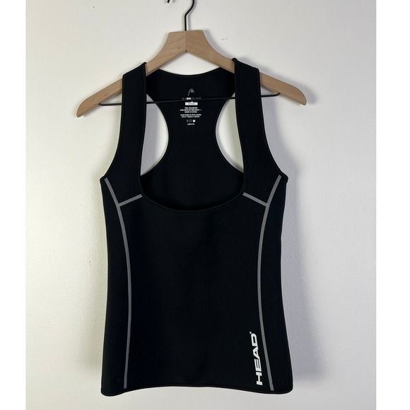 HEAD Athletic Neoprene Sauna Tank Top Racerback Activewear‎ Top Black Medium - Picture 1 of 4